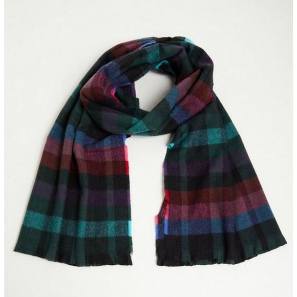 NEW Torrid Long BLANKET SCARF 76”x24” Multi Block Plaid Check Large Soft Wrap - Picture 4 of 4